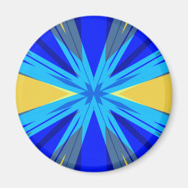 Blue Yellow Winter Weihnachten Weihnachten Weihnac Magnet