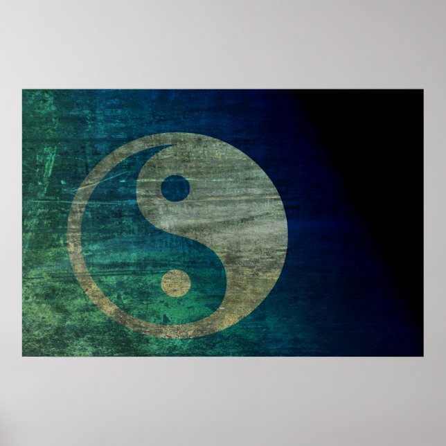 Blue Yin Yang Poster (Vorne)