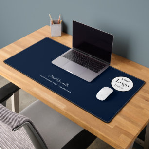 Blue Your Logo Name Business Schreibtischunterlage