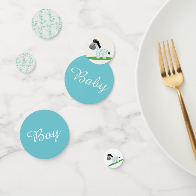 Blue Zebra Baby Boy Table Confetti Konfetti (Gruppe)