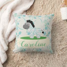 Blue Zebra Baby Kinderzimmer Pillow Kissen