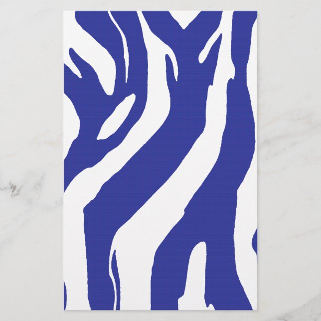 Blue Zebra Briefpapier (Vorderseite)