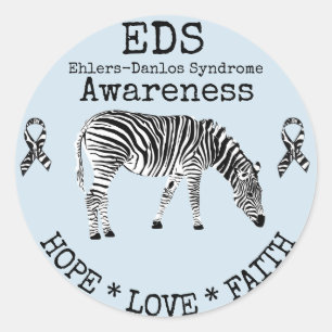 Blue Zebra Ehlers-Danlos Syndrom EDS Sticker