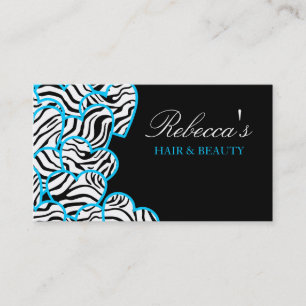 Blue Zebra Herzstück Design Business Card Visitenkarte