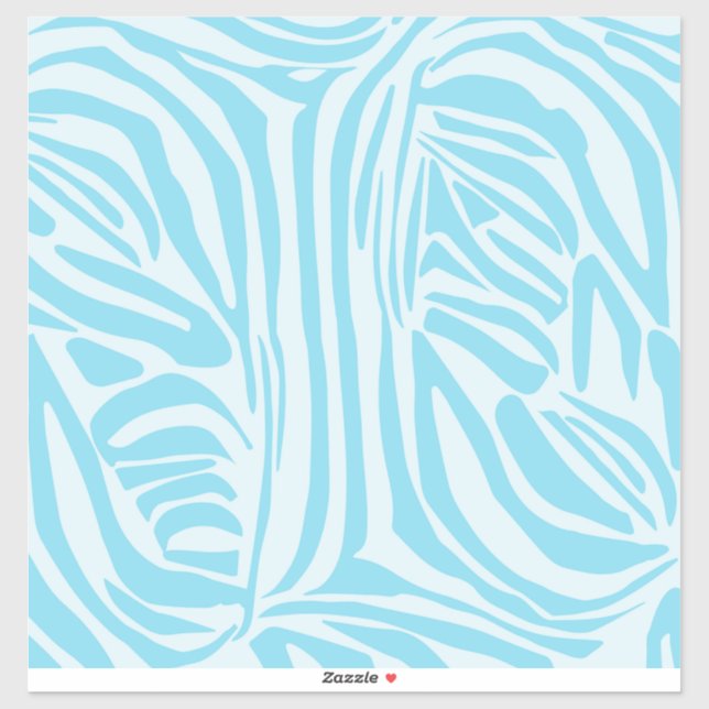 Blue Zebra Pattern Aufkleber (Blatt)