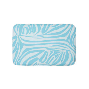 Blue Zebra Pattern Badematte