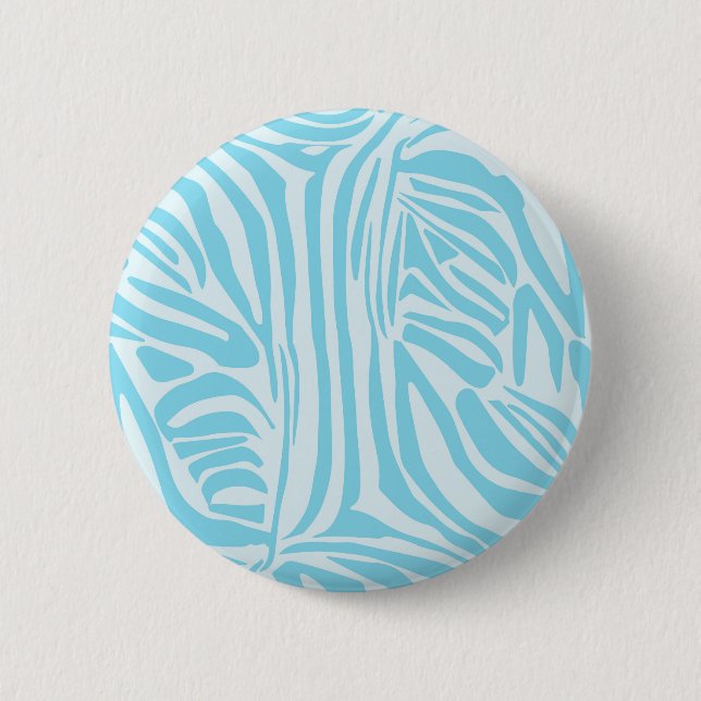 Blue Zebra Pattern Button (Vorderseite)