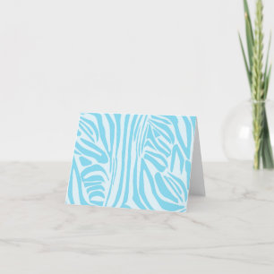 Blue Zebra Pattern Dankeskarte