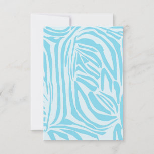 Blue Zebra Pattern Dankeskarte