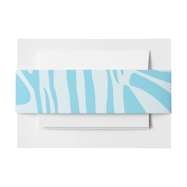 Blue Zebra Pattern Einladungsbanderole (Vorderseite Beispiel)