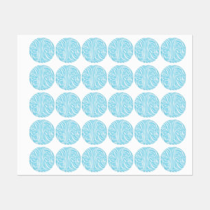 Blue Zebra Pattern Etiketten