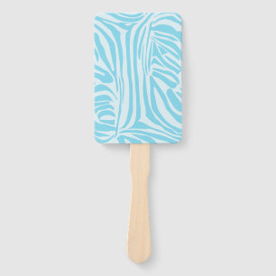Blue Zebra Pattern Fächer