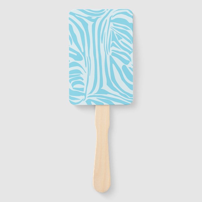 Blue Zebra Pattern Fächer (Vorderseite)