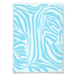 Blue Zebra Pattern Fotodruck