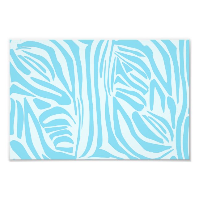 Blue Zebra Pattern Fotodruck (Vorne)
