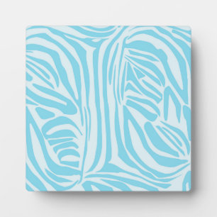 Blue Zebra Pattern Fotoplatte