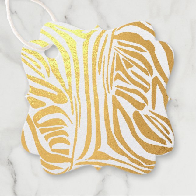 Blue Zebra Pattern Geschenkanhänger (Vorderseite)