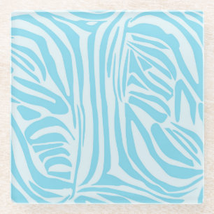 Blue Zebra Pattern Glasuntersetzer