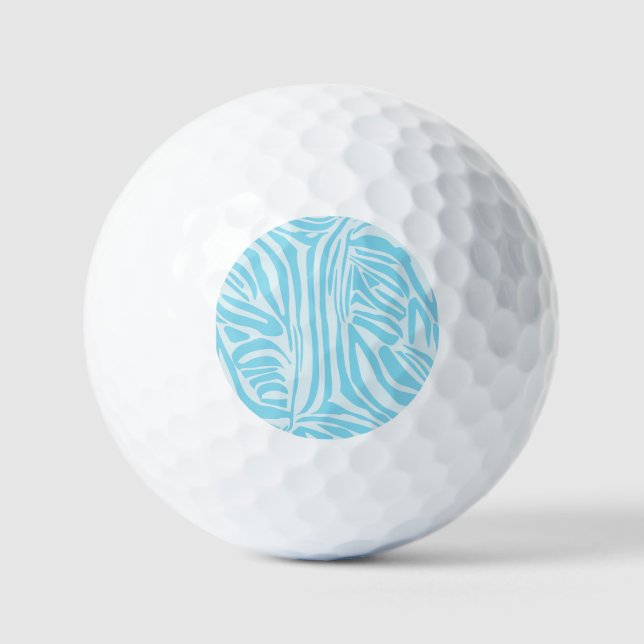 Blue Zebra Pattern Golfball (Vorderseite)