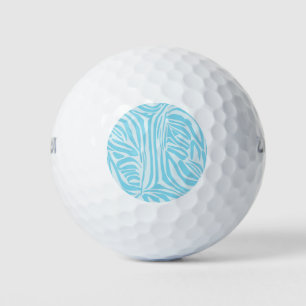 Blue Zebra Pattern Golfball