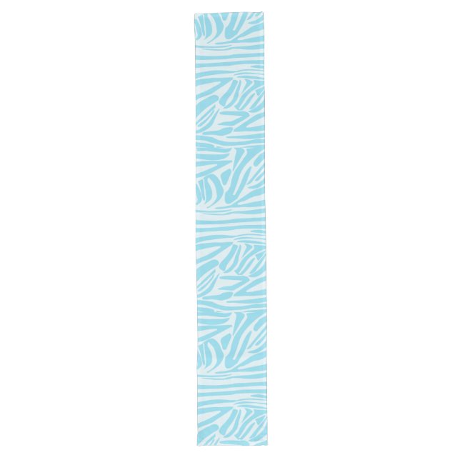 Blue Zebra Pattern Großer Tischläufer (Vorderseite)