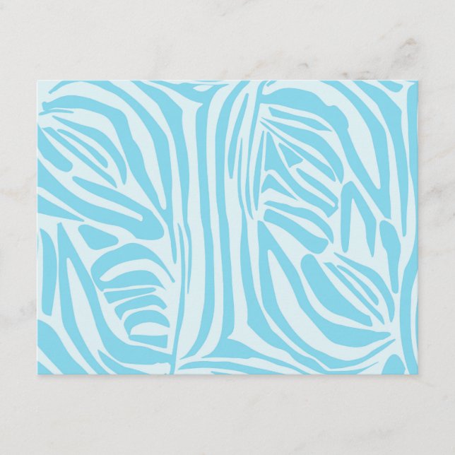 Blue Zebra Pattern Hinweiskarte (Vorderseite)