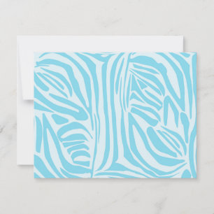Blue Zebra Pattern Hinweiskarte