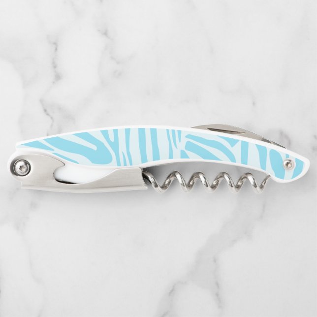 Blue Zebra Pattern Kellnermesser (Vorderseite)