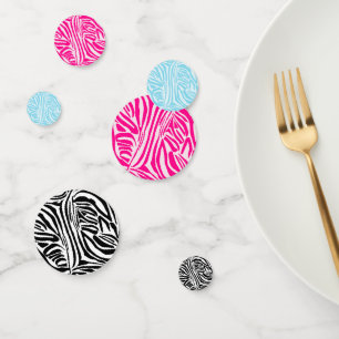 Blue Zebra Pattern Konfetti