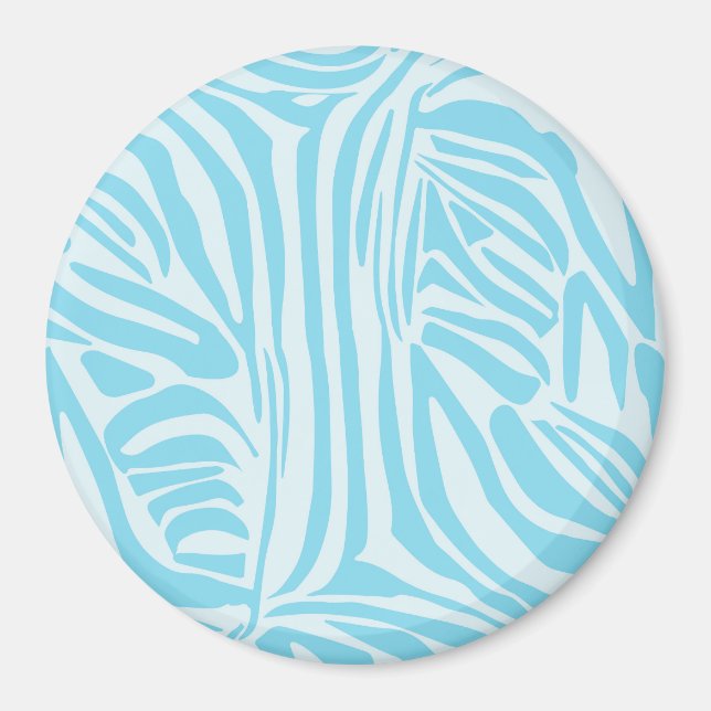 Blue Zebra Pattern Magnet (Vorne)
