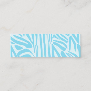 Blue Zebra Pattern Mini Visitenkarte