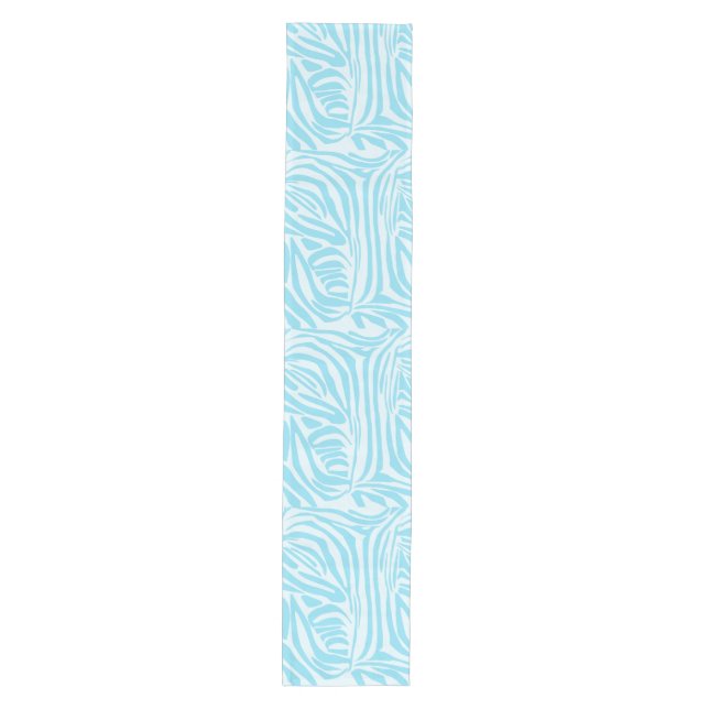 Blue Zebra Pattern Mittelgroßer Tischläufer (Vorderseite)