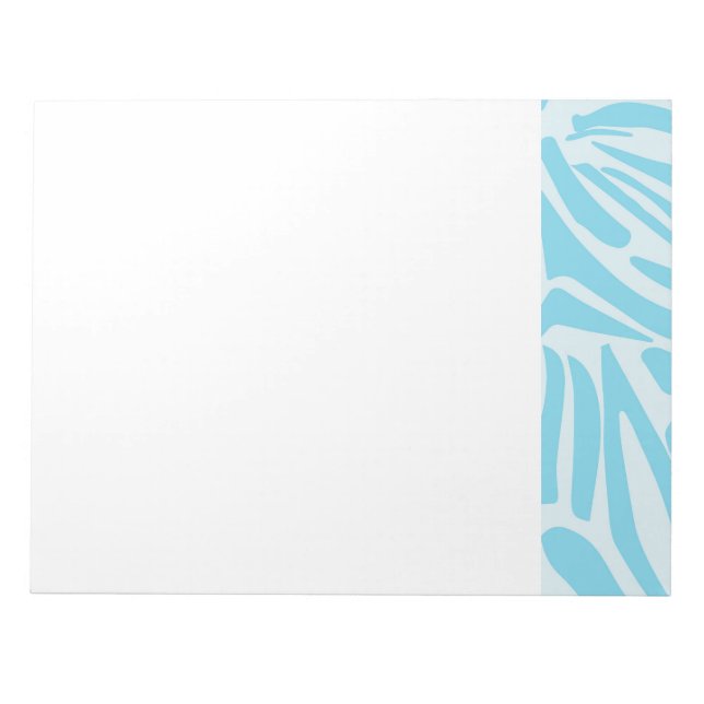 Blue Zebra Pattern Notizblock (Vorderseite)