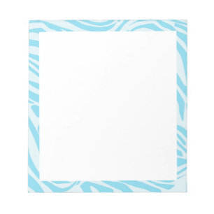 Blue Zebra Pattern Notizblock