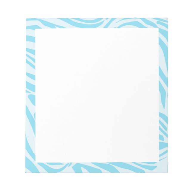 Blue Zebra Pattern Notizblock (Vorderseite)