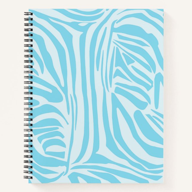 Blue Zebra Pattern Notizbuch (Vorderseite)