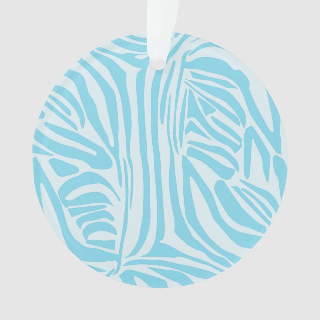 Blue Zebra Pattern Ornament (Vorderseite)