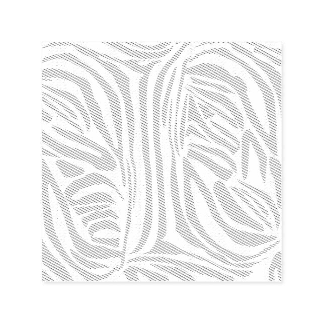 Blue Zebra Pattern Permastempel (Design)