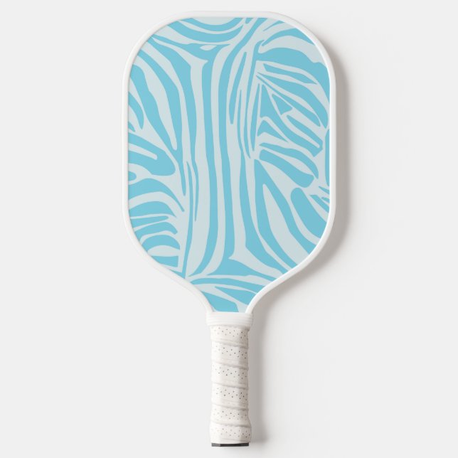 Blue Zebra Pattern Pickleball Schläger (Vorderseite)