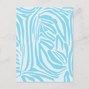 Blue Zebra Pattern Postkarte