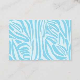 Blue Zebra Pattern Rabattkarte