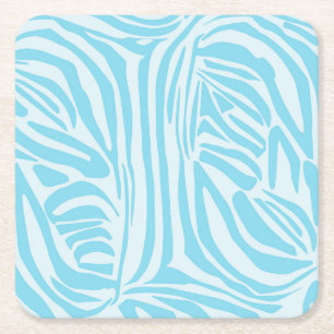 Blue Zebra Pattern Rechteckiger Pappuntersetzer