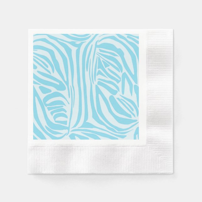 Blue Zebra Pattern Serviette (Vorderseite)