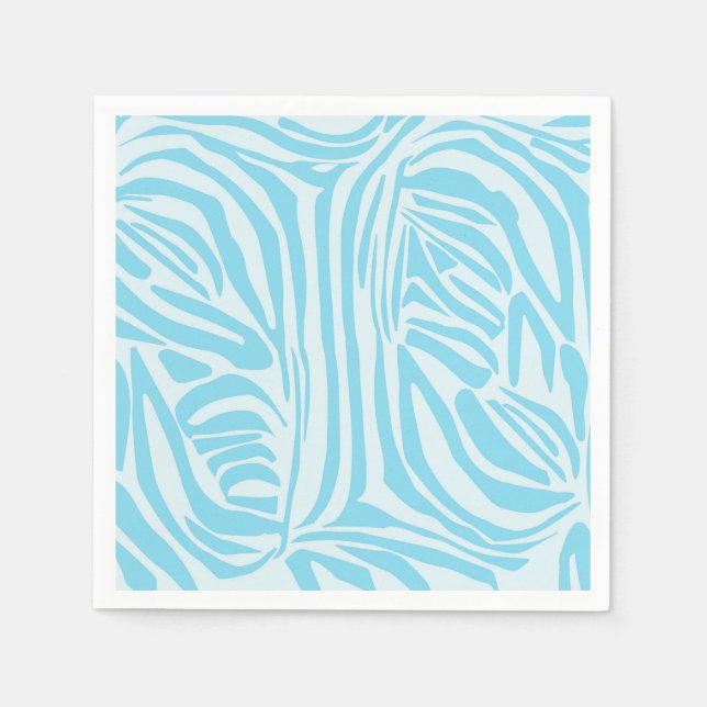Blue Zebra Pattern Serviette (Vorderseite)