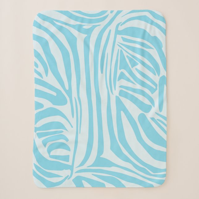 Blue Zebra Pattern Sherpadecke (Vorderseite)