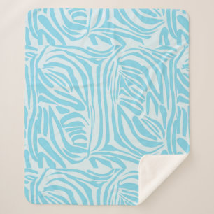 Blue Zebra Pattern Sherpadecke
