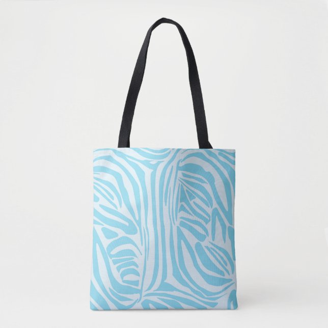 Blue Zebra Pattern Tasche (Vorderseite)