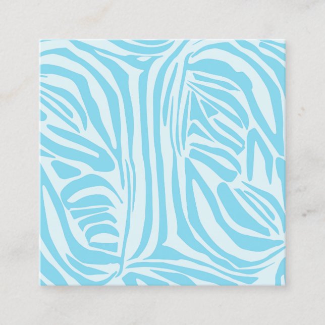Blue Zebra Pattern Terminkarte (Vorderseite)