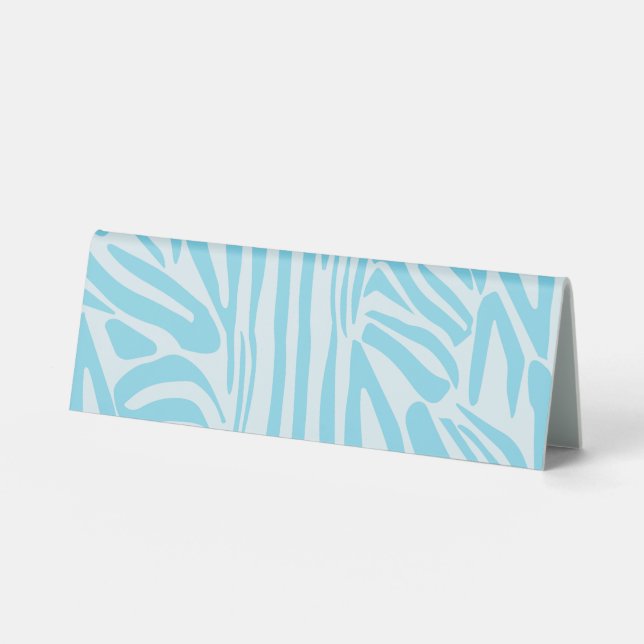 Blue Zebra Pattern Tischaufsteller (Vorderseite)