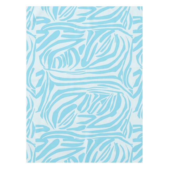 Blue Zebra Pattern Tischdecke (Vorderseite)